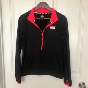 Black Athletic Pullover || VS Pink